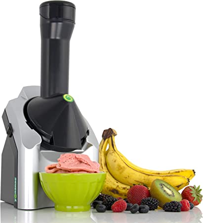 Yonanas 902 Classic Vegan Non-Dairy Frozen Fruit Soft Serve Dessert Maker, BPA Free, Includes 36 Recipes, 200-Watts, Silver