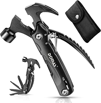 Gifts for Men, Gift for Dad from Daughter Son, 13 In 1 Hammer Multitool, Camping Accessories, Gift Ideas for Him Boyfriend Husband, Cool Gadgets